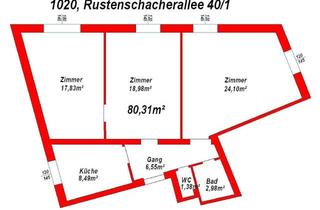 Wohnung kaufen in Rustenschacherallee 40, 1020 Wien, 3-Zimmer-Wohnung mit Blick in den Grünen Prater