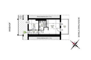 Wohnung mieten in Viktor-Franz-Straße, 8051 Graz, Sonniger 2 ZIMMER-NEUBAU + großer Süd-Balkon 10m² + Einbauküche + Bad mit Wanne und WC + Lift + letzter Stock + TG-Platz!