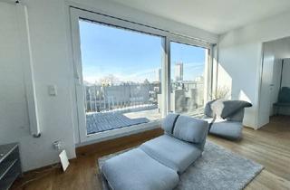 Wohnung mieten in Erzherzog-Karl-Straße, 1220 Wien, AB SOFORT BEZIEHBAR - VOLL MÖBLIERT + Einbauküche & Klimaanlage!! Tolle 2 Zimmerwohnung + Dachterrasse nahe der Alten Donau! U1 Alte Donau & Kagran!!