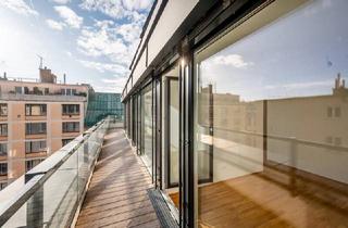 Wohnung kaufen in 1200 Wien, (T) Raumgenuss mit umlaufender Terrasse: lichtdurchflutetes Domizil mit großen Fensterflächen & Ankleidezimmer