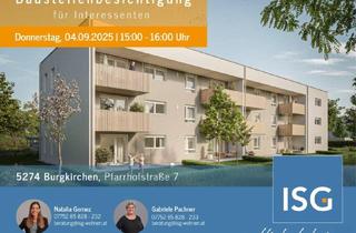 Wohnung mieten in Pfarrhofstraße, 5274 Burgkirchen, NEUBAU! 3-Zimmer-Mietkauf-Wohnung Top 7 in Burgkirchen (Eigenmittel erforderlich)