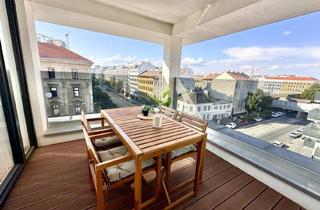 Wohnung kaufen in Dresdner Straße, 1020 Wien, Top Lage! Neubau (2021) Dachgeschosswohnung mit Terrasse und Panoramafenster ++ Weitblick über Wien ++ Komplett Eingerichtet und Bezugsfertig ++ Dachgeschossneubau