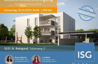 Wohnung mieten in Tulpenweg, 5121 Sankt Radegund, Neubau Mietkauf! 3-Zimmer mit Eigengarten, Carport, Top 1