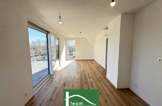 Wohnung kaufen in Aspernstraße, 1220 Wien, Gotthelf Living - Klimatisierte Erstbezugs-Dachgeschosswohnung nahe U2 Aspernstraße mit großer Terrasse und Schrankraum - PROVISIONSFREI! Lift bis in die Wohnung! - JETZT ZUSCHLAGEN