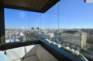 Wohnung kaufen in Veronikagasse, 1170 Wien, Sky High Living: 2-Zimmer Wohnung mit ganzjährig nutzbarer Loggia und atemberaubendem Wien-Panorama im 9. Stock! High-End Ausstattung!