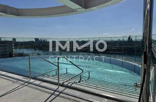 Wohnung kaufen in Donau, 1220 Wien, Wunderbares Studio (Neubau, Erstbezug) mit Top-Aussicht Neue Donau: Gym, Spa, Pool, Lounges im Haus