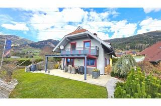 Haus kaufen in 9872 Lammersdorf, Leben im Holzblockhaus mit schönem Weitblick in Lammersdorf. 4 Zimmer, wunderschöner Garten, überdachte Terrasse und Solarenergie!