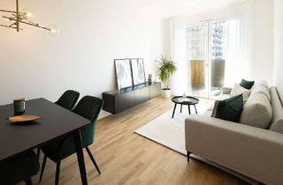 Wohnung mieten in Leopold Böhm Straße, 1030 Wien, PROVISIONSFREI - TOP MÖBLIERT - 26. Obergeschoss des Q-Tower - top geschnittene 2-Zimmer Wohnung mit Balkon, Einbauküche, kompletter Möblierung und Fernblick!