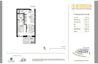 Wohnung mieten in Karl-Popper-Straße, 1100 Wien, The Metropolitan - Modernes 2-Zimmer-Apartment auf 19. Etage mit vielen Extras - verfügbar ab 1. August