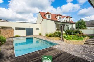 Haus kaufen in Querstraße, 7000 Sankt Georgen am Leithagebirge, Achtung, seltene Gelegenheit - Geniales Stadthaus, generalsaniert mit Pool, Poolhaus, großzügigem Wellnessbereich & zusätzlichem Büro/Lager von ca. 120m²