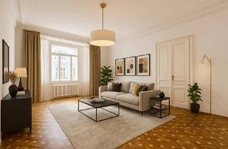 Wohnung mieten in Biberstraße, 1010 Wien, Erstbezug nach Sanierung - Stilaltbauwohnung mit kleinem Balkon