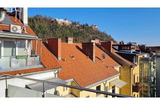 Wohnung mieten in Schloßberg, 8020 Graz, Top 60m² Dachgeschoß-Appartement nahe Keplerbrücke, teilmöbliert, mit Klimaanlage, Galerie, Terrasse und Schlossbergblick - Ideal für Singles oder Paare