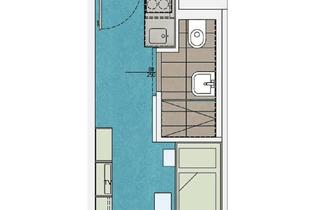 Wohnung mieten in Kaisermühlenstraße 14, 1220 Wien, Nachmieter gesucht – Möbliertes Studio-Apartment im Viennabase Donau (Nähe U2 Donaustadtbrücke) – nur für Studierende!