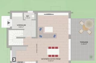 Haus kaufen in Dumreichergasse 148, 1220 Wien, 4-Zimmer Einzelhaus Nahe der u2-Station Seestadt. 128 m² Wohnglück auf 278 m² Grundanteilsfläche