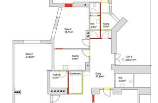 Büro zu mieten in Rudolfsplatz, 1010 Wien, 1. BEZIRK: Büro mit 5 Räumen im 1. Obergeschoss