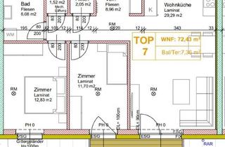 Wohnung mieten in 2424 Zurndorf, Erstbezug 3 Zimmer Warm mit Balkon, inkl. BK und 2 PKW-Stellplätzen