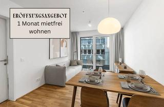 Wohnung mieten in Dresdnerstraße 90, 1200 Wien, ERÖFFNUNGSANGEBOT: 1 Monat mietfrei - Kurzzeitmiete: 2-Zimmer Wohnung Standard (möbliert) mit Zugang zu Fitness, Co-Working, Dachterrasse, Kinoraum
