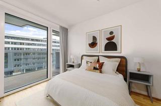 Wohnung mieten in Dresdnerstraße 90, 1200 Wien, Kurzzeitmiete: 3-Zimmer Wohnung Large (möbliert) mit Zugang zu erstklassigen Gemeinschaftsflächen: Fitness, Co-Working, Dachterrasse, Yoga, Private Dining & Kinoraum