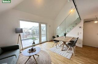 Maisonette kaufen in Donaufelder Straße 205, 1220 Wien, Traumhafte Erstbezugs-Maisonette mit Galerie, großer Terrasse und Weitblick nahe Kagraner Platz! Hochmoderne Ausstattung und Küche inkludiert!
