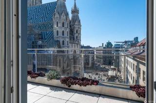 Penthouse mieten in 1010 Wien, Einzigartiger Blick zum Stephansdom! Großzügige 3-Zimmer Terrassen-Penthousewohnung