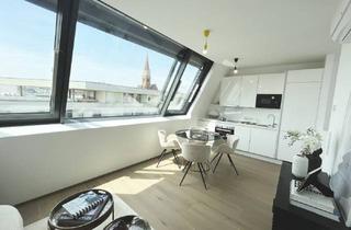 Maisonette mieten in Goldschlagstraße, 1150 Wien, Klimatisierte Dachgeschoss-Maisonette mit 2 Zimmern und großer Terrasse!