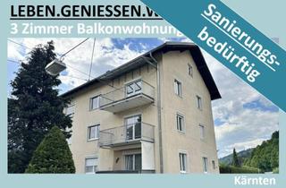 Wohnung kaufen in 9702 Ferndorf, 3 ZIMMER BALKONWOHNUNG - SANIERUNGSBEDÜRFTIG