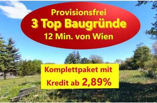 Grundstück zu kaufen in 1220 Wien, 3 leistbare Baugründe * für Ihr Traumhaus 12 Min. von Wien