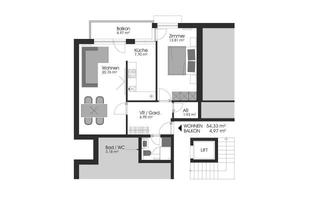 Wohnung mieten in Gaisberg, 5020 Salzburg, Erstbezug nach Generalsanierung – 2-Zimmer-Wohnung mit Balkon & Gaisbergblick!