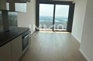 Wohnung mieten in Donau, 1220 Wien, 2 Zimmer Erstbezug mit atemberaubenden Blick auf die Donau! Pool, Sauna, Gym inklusive!
