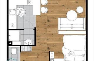 Wohnung kaufen in Bruck-Hainburger-Straße, 2320 Schwechat, SCHÖNE GARCONNIERE MIT SÜDSEITIGEM BLICK INS GRÜNE