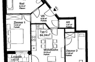 Wohnung kaufen in Aspernstrasse 115, 1220 Wien, Anlegerhit! Vermietete 3-Zimmer-Wohnung mit Loggia – Provisionsfrei