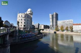 Wohnung kaufen in 1030 Wien, Stadtwohnung in Bestlage: direkt bei der Urania, Wien Mitte und Prater - 2.Zimmer mit Donaukanal-Blick - JETZT ANFRAGEN