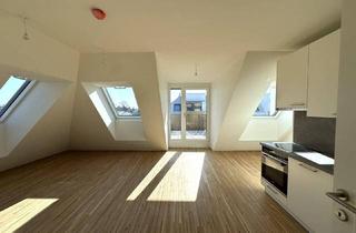 Wohnung kaufen in Am Langen Felde, 1220 Wien, 2-Zimmer Dachgeschosswohnung mit sehr geräumigem Wohnzimmer - Erstbezug + Provisionsfrei!