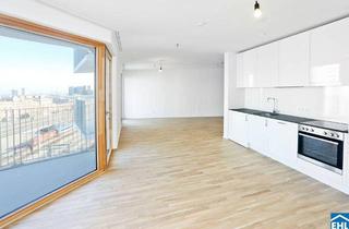 Wohnung mieten in Karl-Popper-Straße, 1100 Wien, Sonnwendviertel: 1-Zimmer-Wohnung mit Balkon im 6. OG – Fitnessraum, Co-Working & Rooftop-Terrasse inklusive!