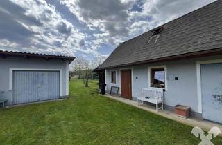 Doppelhaushälfte kaufen in 8403 Lang, Doppelhaushälfte unterkellert mit ebenem Gartengrundstück, Nebengebäude und Garage