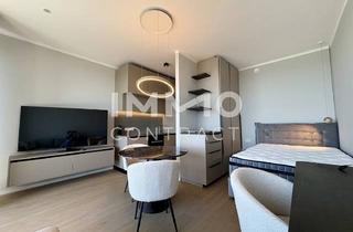 Wohnung mieten in Wagramer Straße, 1220 Wien, Dem Himmel so nah: Elegant möbliertes Studio im 42. Stock mit Cityblick (Pool, Gym, Spa, Lounges)