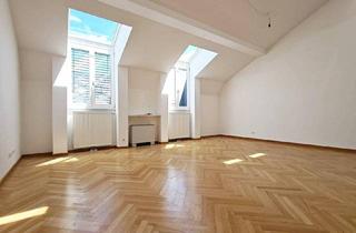 Wohnung mieten in Gonzagagasse, 1010 Wien, GONZAGAGASSE, BÖRSE-NÄHE, klimatisiertes 122 m2 Dachgeschoss mit 8 m2 Terrasse, 3 Zimmer, Komplettküche, 2 Bäder, Parketten