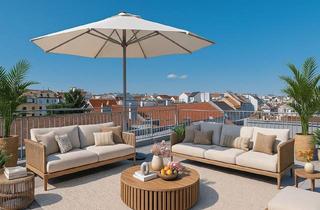 Penthouse kaufen in Krongasse 6/17, 1050 Wien, PENTHOUSE mit traumhafter DACHTERRASSE! Geschmackvoller 3-Zimmer-Erstbezug mit direktem Liftzugang