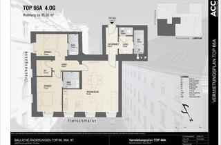Wohnung mieten in Fleischmarkt, 1010 Wien, 1010 Wien: ERSTBEZUG: Hochwertig sanierte 3-Zimmer Wohnung ca. 96qm; 2 Schlafzimmer + 1 Wohn-Essküche; ab 1.8. zu vermieten