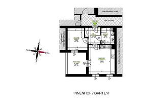 Wohnung mieten in Lichtenfelsgasse 9, 8010 Graz, St. Leonhard: Erstbezug, 2 ZIMMER-NEUBAU + ruhige Terrasse 12m² + neue Einbauküche + neues Bad mit Dusche und WC + nähe KF-Universität!