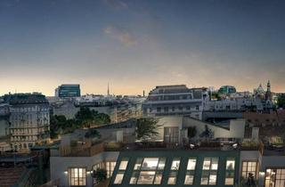 Penthouse kaufen in Kettenbrückengasse 22, 1040 Wien, PENTHOUSE mit über 200 qm DACHTERRASSE! Luxus-Erstbezug nächst Naschmarkt
