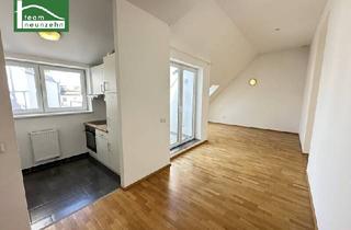 Wohnung kaufen in Arthaberplatz, 1100 Wien, Moderne Dachgeschosswohnung mit großer Terrasse nahe Arthaberplatz in ruhiger Seitengasse! Hohe Decken und Traumbad mit Fenster