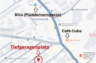 Garagen mieten in Gluckgasse, 8042 Graz, Tiefgaragenplatz nähe cafe Cuba