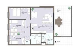 Wohnung kaufen in 2514 Traiskirchen, Open-Hause-Day / Samstag, 18.Oktober 2025 von 10:00 bis 14:00 Uhr |Neubau Erstbezug | 4-Zimmer-Wohnung mit großem Balkon| 2 Garagenplätze möglich