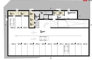 Garagen kaufen in Anton-Bruckner-Strasse, 4600 Wels, Neubau! Heller und moderner Tiefgaragenplatz im Zentrum von Wels zu verkaufen! Fußläufig erreichen Sie den Hauptbahnhof Wels, sowie das Klinikum Wels-Grieskirchen! Provisionsfrei direkt vom Bauträger!
