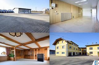 Lager mieten in Lenzing Ag, Attersee, 4860 Pichlwang, Speditionsbetriebe, Baufirmen, etc. aufgepasst! 7133m² Gewerbeobjekt - Wohnungen, Betriebshalle, Büro, befestigtes Freigelände, Garagen, Betriebstankstelle, uvm.