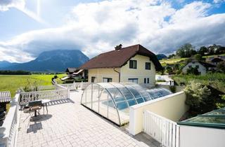 Haus kaufen in 8943 Aigen im Ennstal, Ein-Zweifamilienhaus mit Swimmingpool, XXL-Terrasse, Doppelgarage, einzigartigem Grimmingblick und Zweitwohnsitzgenehmigung