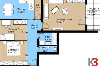 Wohnung kaufen in 5102 Anthering, K3 - Sonnige Ruhelage - Anthering! gut geschnittene 3-Zimmerwohnung inklusive eigenem Parkplatz vor dem Haus!