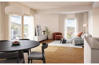 Wohnung kaufen in Quellenstraße 13, 2340 Mödling, GRÜNE STADTVILLEN - GANZ OBEN MIT SONNENUNTERGANG! | 4 Zimmer im DG | Holzbauweise - Geothermie - Photovoltaik | Provisionsfrei!