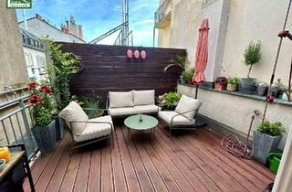 Maisonette kaufen in Große Stadtgutgasse, 1020 Wien, Schmuckstück im Barockhäuschen! Charmante Altbau-Dachgeschoss-Maisonette-Wohnung Nähe Augarten! Neben der U2! Wohngenuss auf 3 Ebenen mit Terrasse!